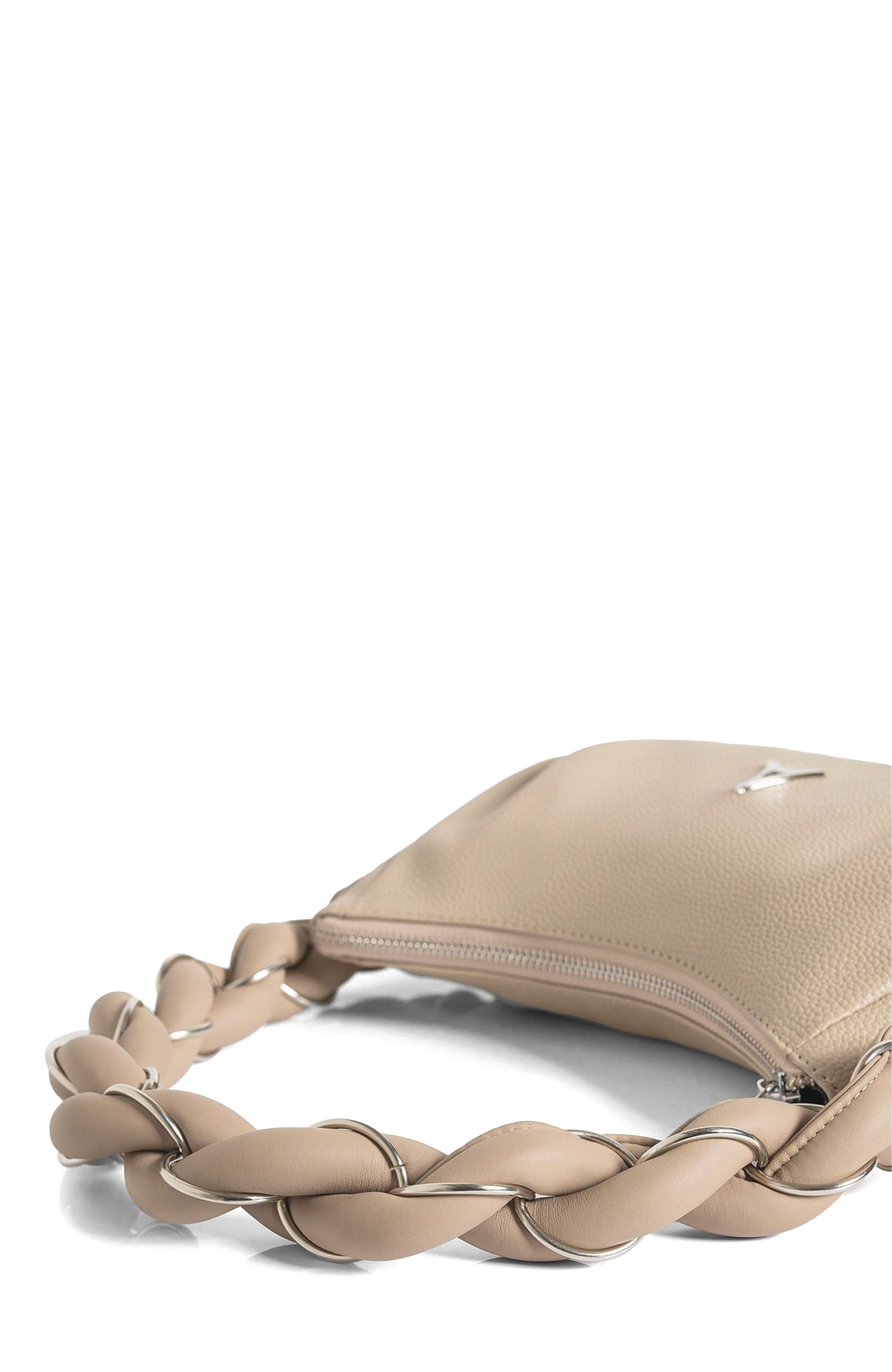 Manière De Voir Somme Leather Handbag, Alternate, color, Beige