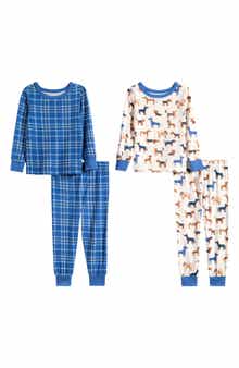 Kids' Puppy Fitted 4-Piece Pajama Set