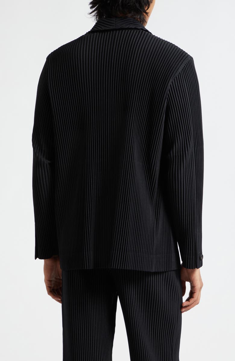 Homme Plissé Issey Miyake Pleated Blazer, Alternate, color, Black