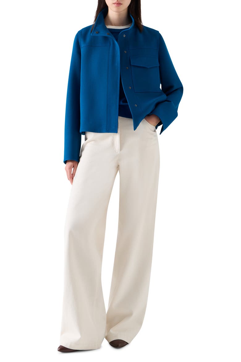 Wool Tricotine Utility Jacket, Alternate, color, URANUS