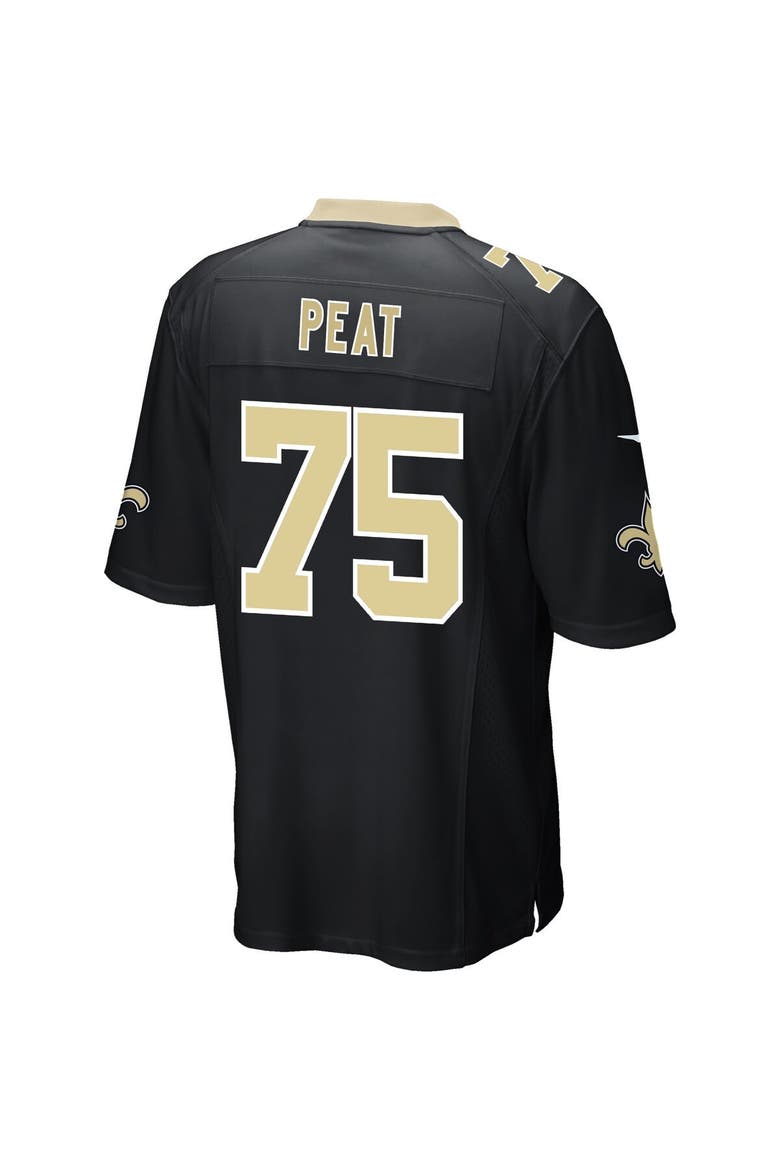 Men's Nike Andrus Peat Black New Orleans Saints Game Player Jersey, Alternate, color, Black