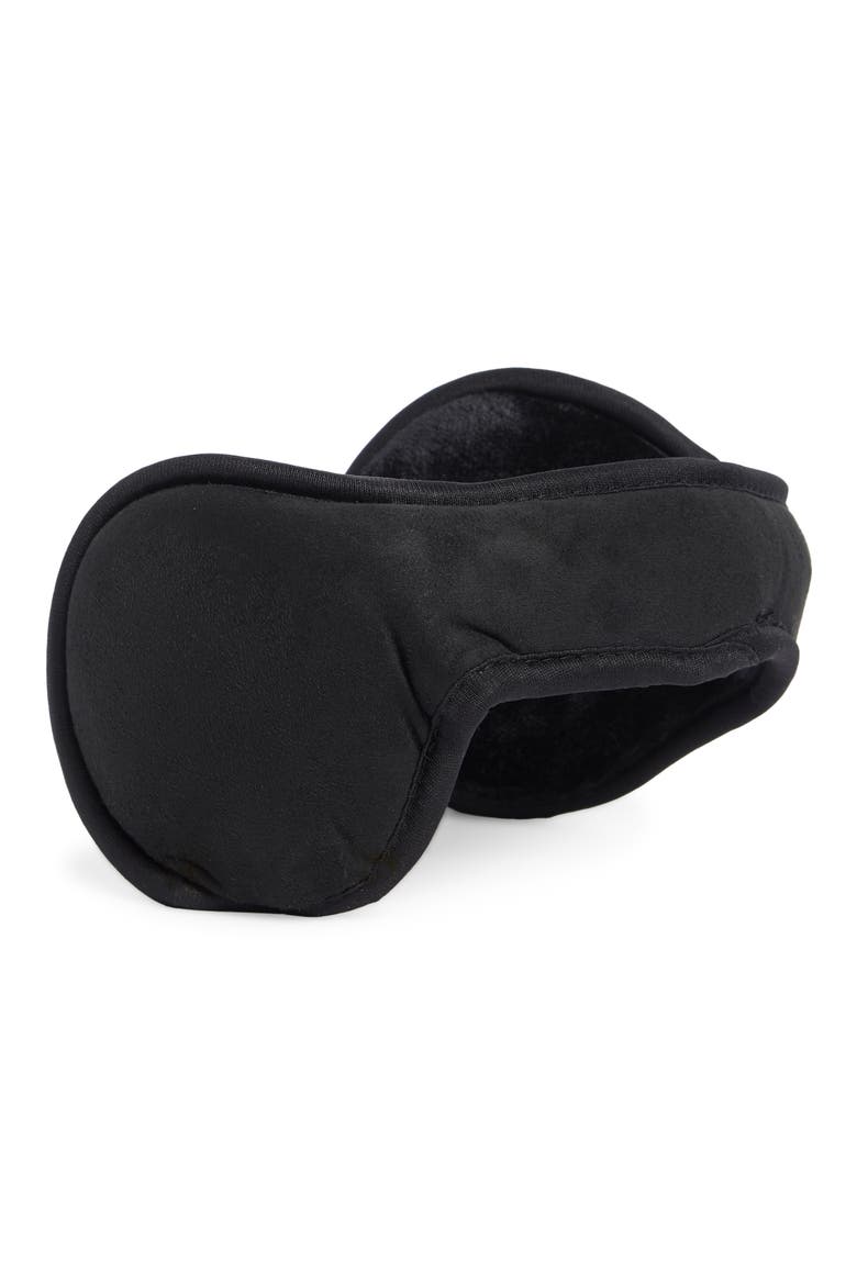 Fleece Earmuffs, Main, color, BLACK