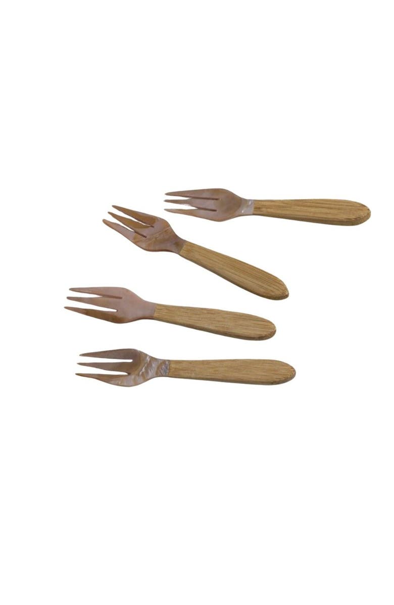 Be Home Serin Shell Cocktail Forks - Set of 4, Main, color, Pink