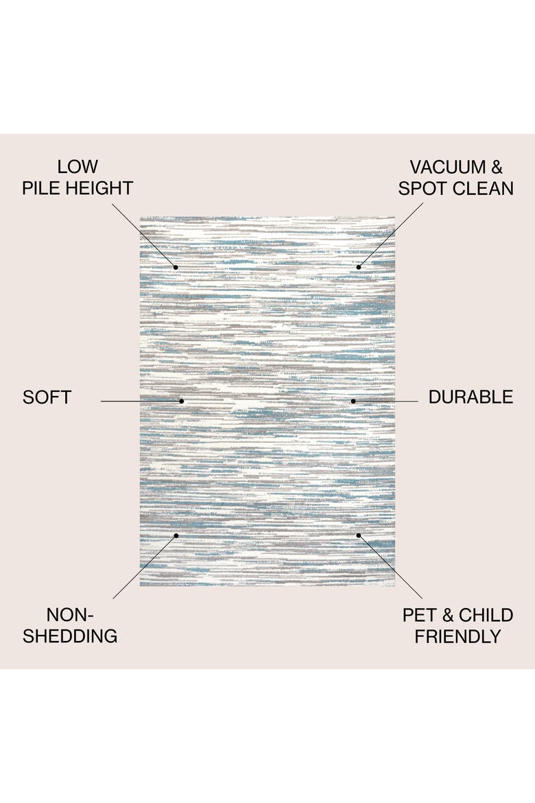 Speer Abstract Linear Stripe Area Rug, Alternate, color, Gray/Blue