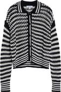 Max Mara Tipped Stripe Cotton Cardigan