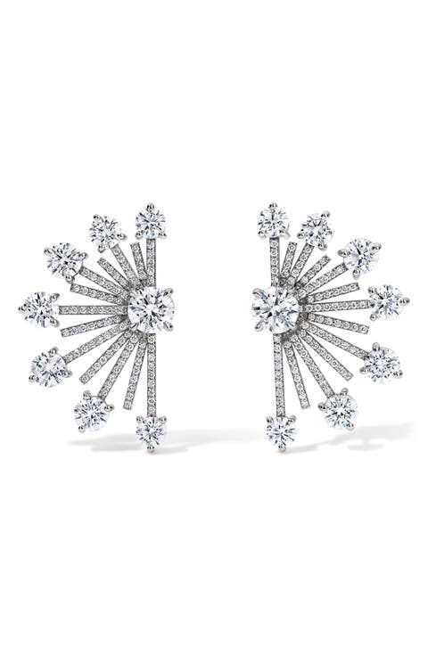 18k Gold Diamond Spark Earrings