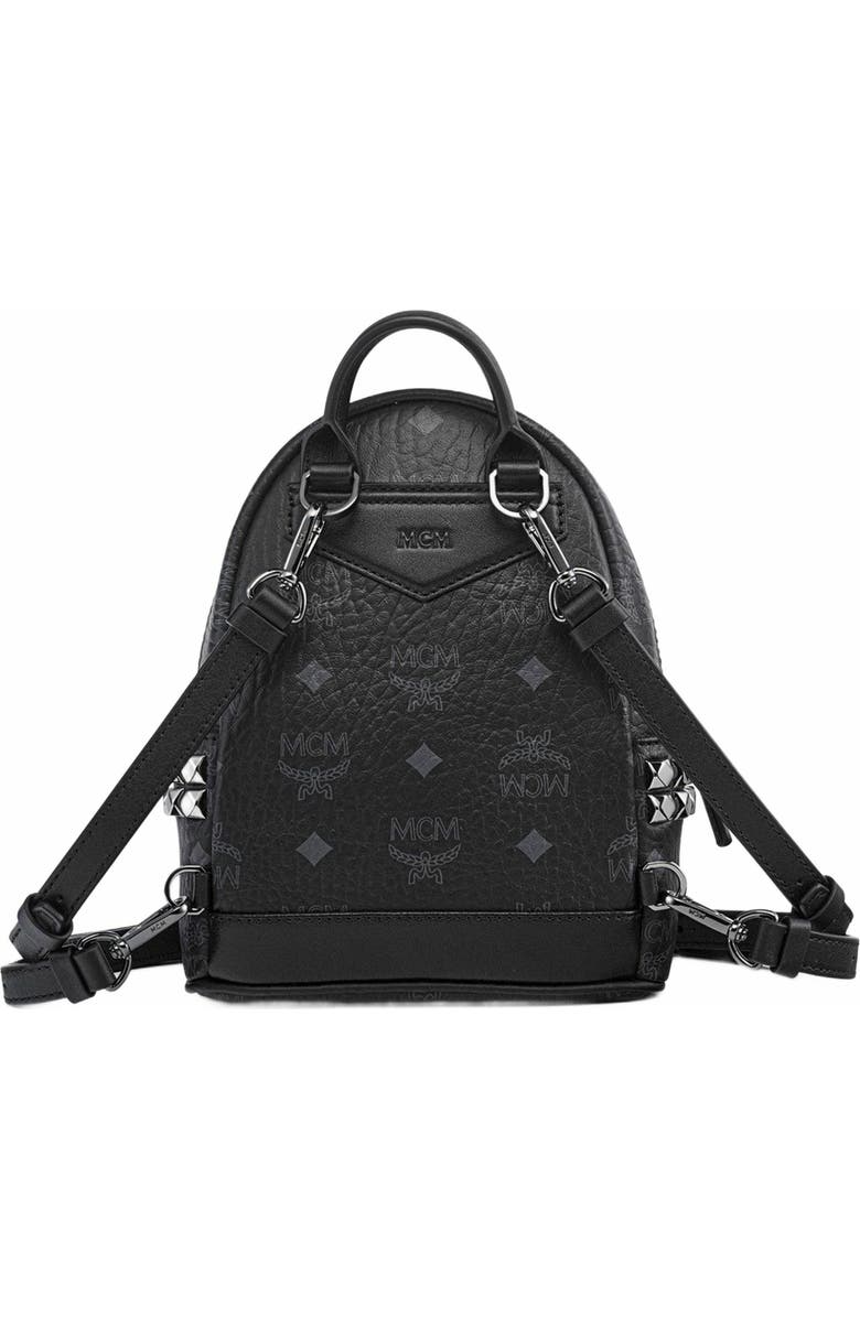 MCM Stark Bebe Boo Side Studs Backpack in Visetos, Alternate, color,