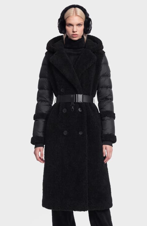Noelle Faux Fur & Down Coat