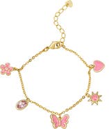 Lily Nily Kids' Enamel & Cubic Zirconia Charm Bracelet