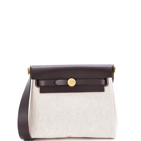 Herbag Zip Toile and Leather 20