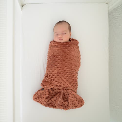 Halo Plush Dots Velboa 3.0 Tog Sleepsack Swaddle In Brown