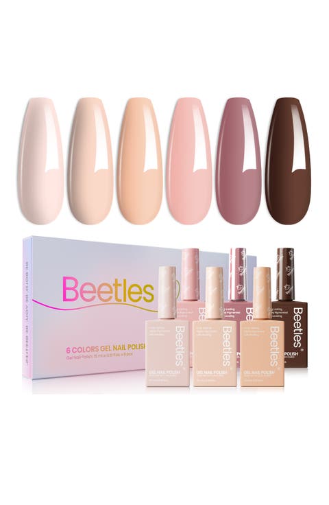 Neutral Nude Gel Polish Set 6 Colors