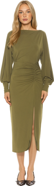 Alexia Admor Uri Boatneck Dolman Sleeve Dress with V Back