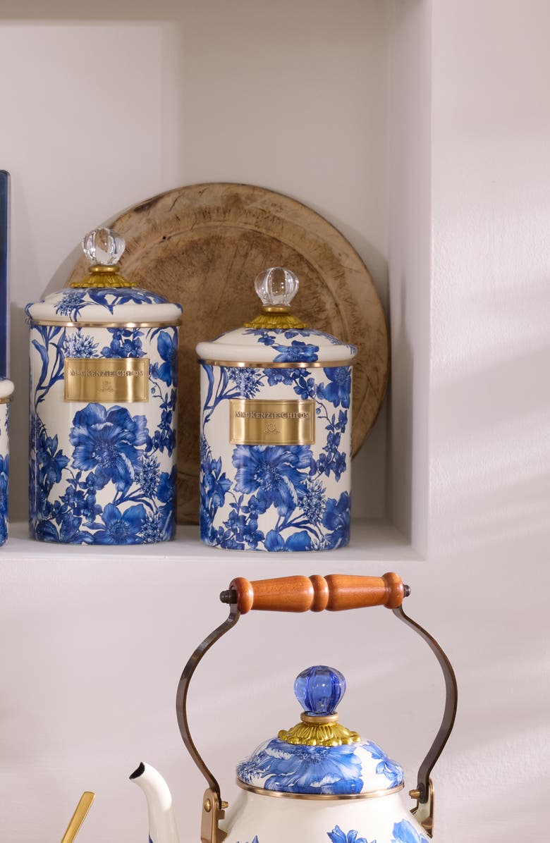 MACKENZIE CHILDS Medium Royal English Canister, Alternate, color, Royal