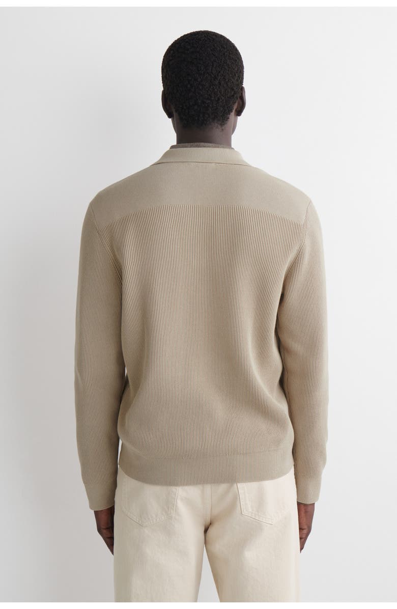 COS Cotton Polo Jumper, Alternate, color, Beige