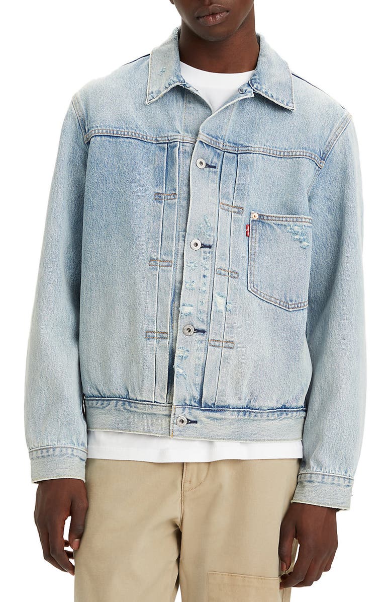 Levi's Type I Denim Trucker Jacket, Main, color, Light Indigo Worn In