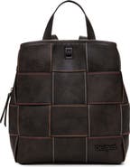 Desigual Mini Woven Faux Leather Backpack