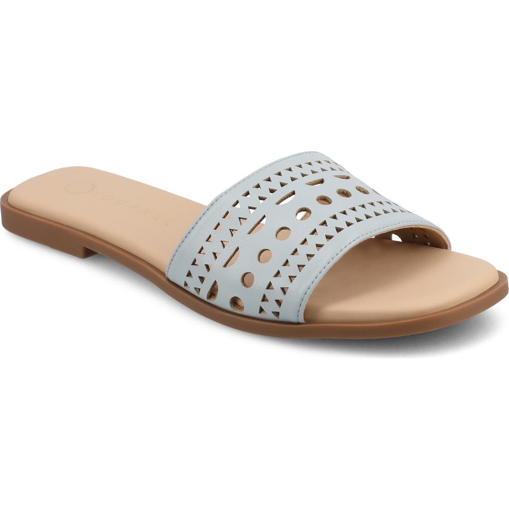 Shop Journee Collection Brodie Slide Sandal In Blue