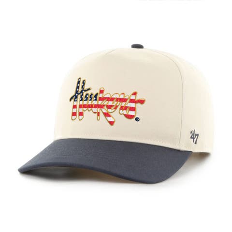 Men's '47 Natural/Navy Nebraska Huskers Americana Flag Hitch Adjustable Hat
