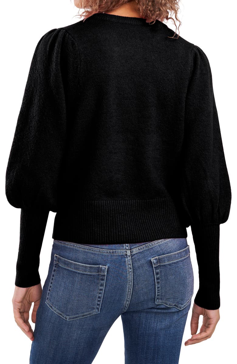 CeCe Juliet Sleeve Crewneck Sweater, Alternate, color,