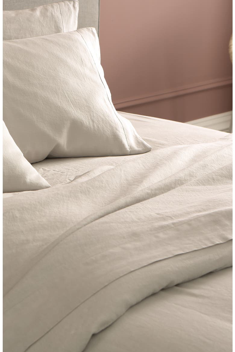 French Linen Duvet Cover, Alternate, color, FOG