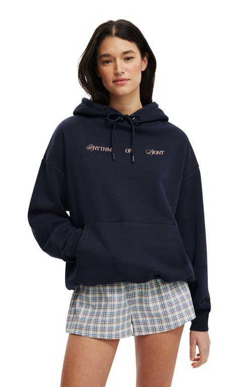 Cotton On Graphic Fleece Hoodie In Black