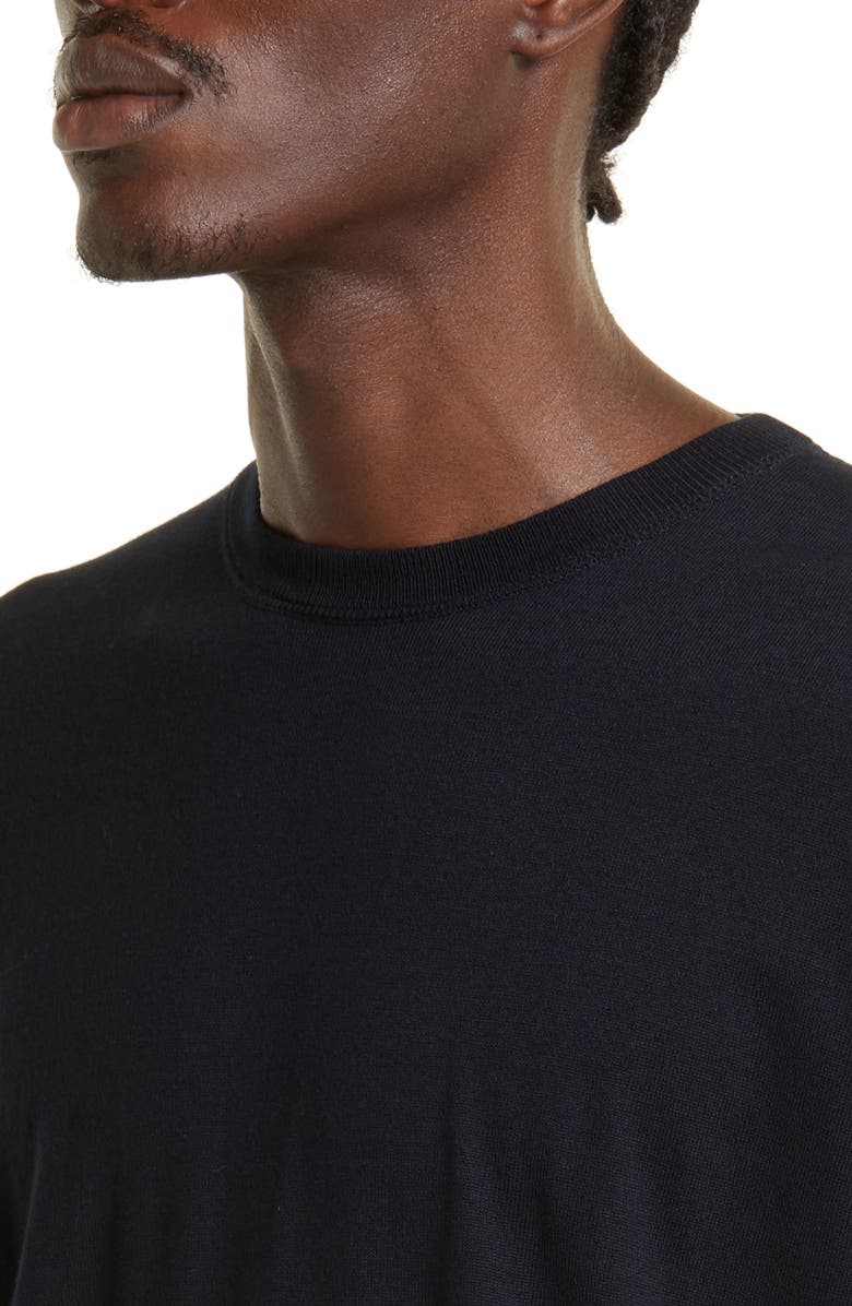 Thom Sweeney Fine Gauge Cotton & Cashmere Sweater, Alternate, color, Navy