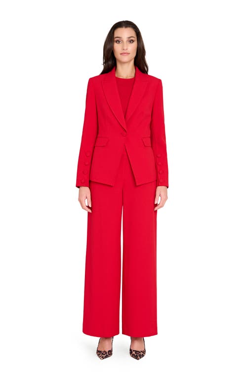 Tahari Asl Wide Leg Pants In Red