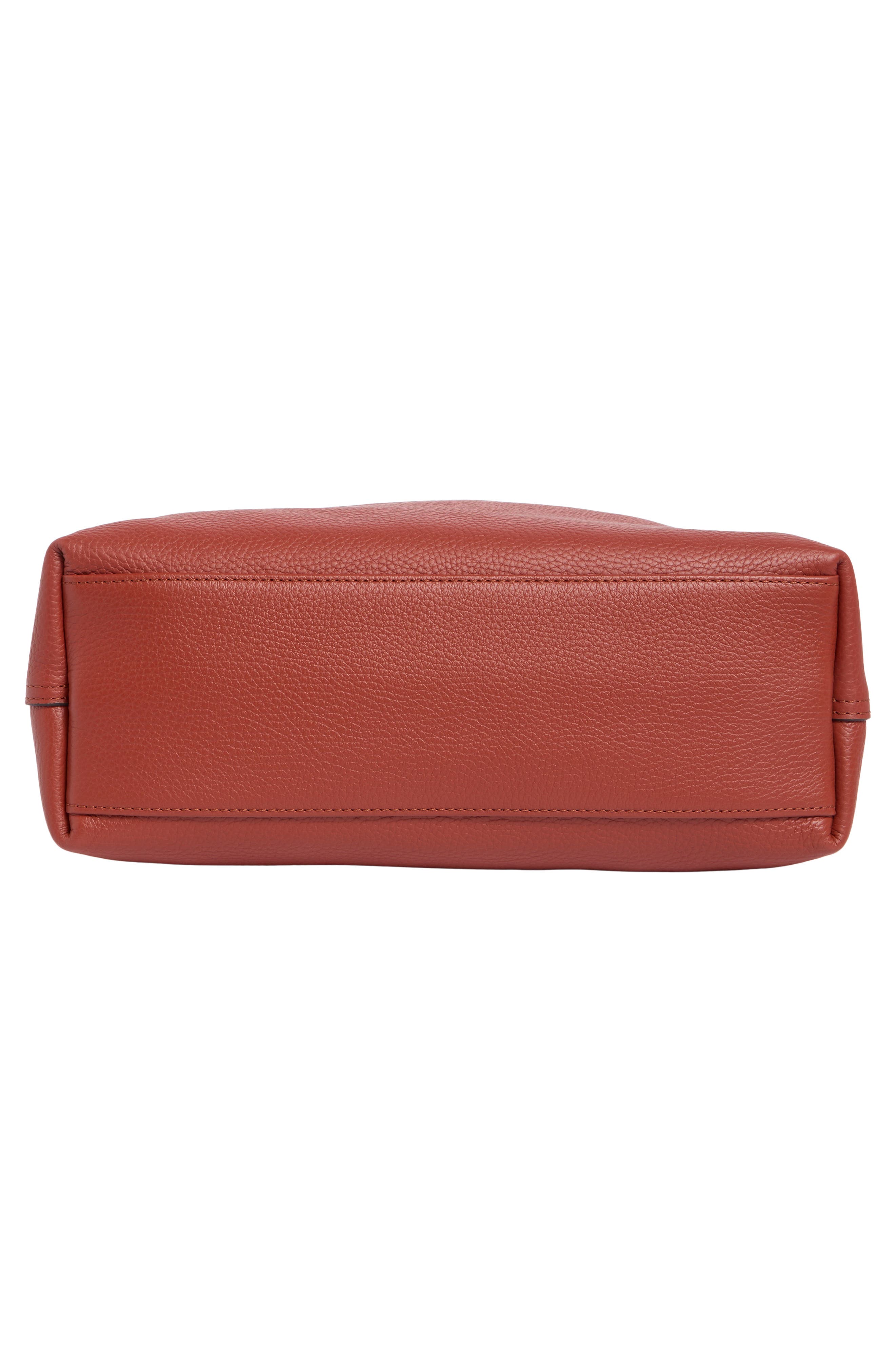 Roseau Essential Leather Hobo, Alternate, color, SIENNA