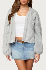 EDIKTED Braiden Chunky Cable Stitch Cardigan