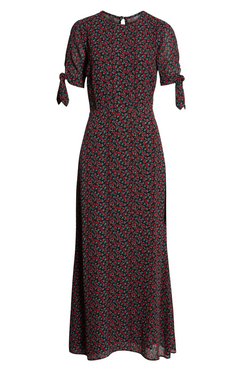 Reformation Amsterdam Tie Sleeve Body-Con Maxi Dress, Alternate, color, 