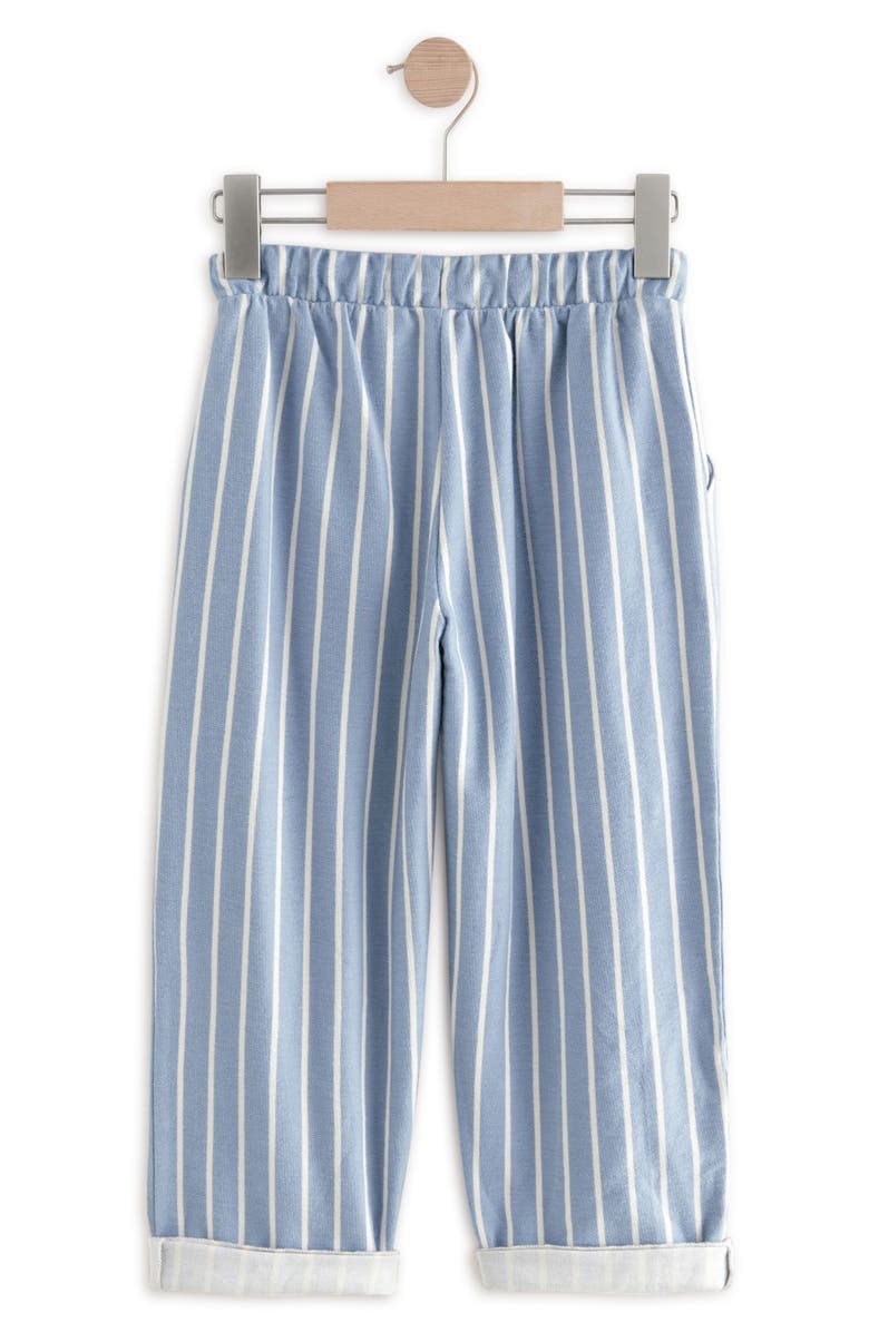 NEXT Kids' Stripe Cuffed Cotton Drawstring Pants, Alternate, color,