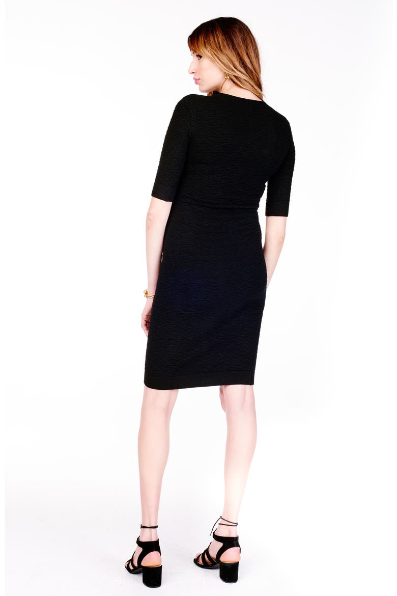 Ingrid & Isabel® Sweater Knit Maternity Sheath Dress, Alternate, color, JET BLACK