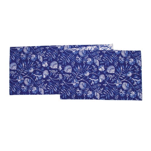 C & F Home C&f Home Blue Reef Reversible Tufted Machine Washable Table Runner 14" X 72" In Blue