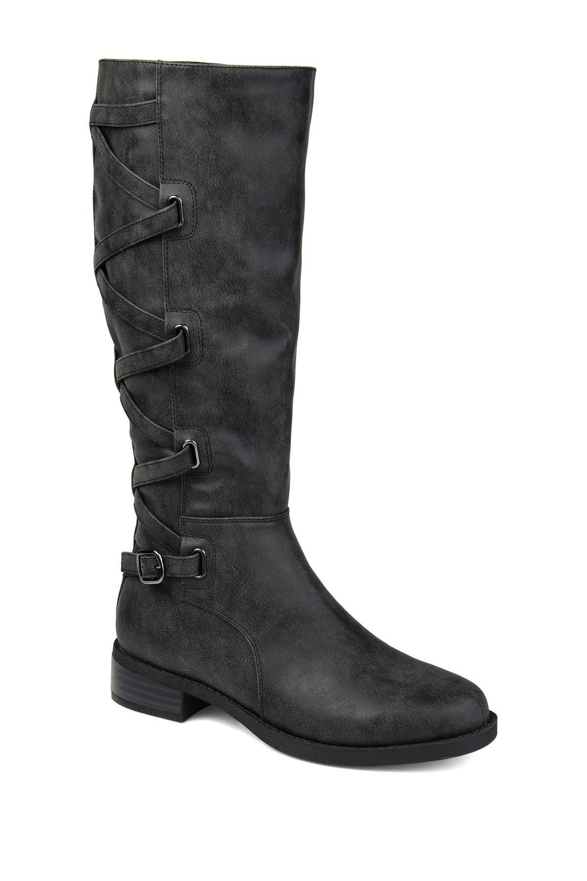 JOURNEE Carly Lace Back Tall Boot - Wide Calf, Main, color, 