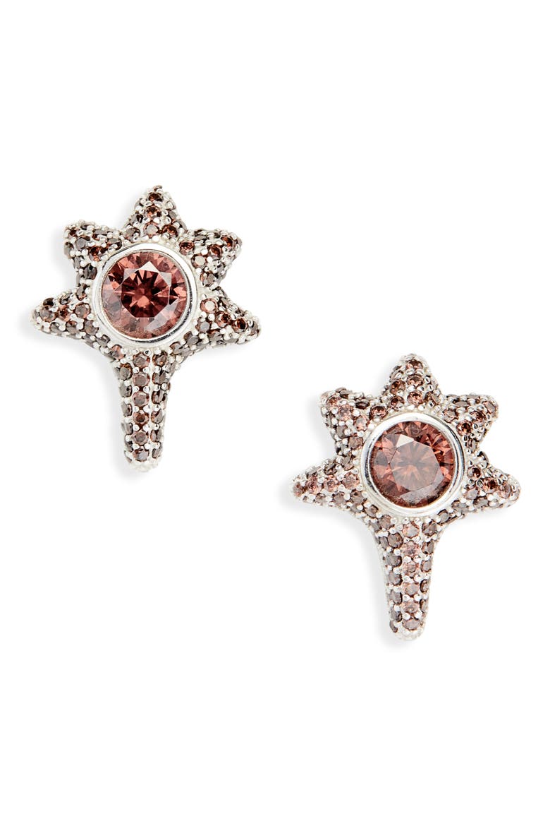 Coral Stud Earrings, Main, color, EARTH