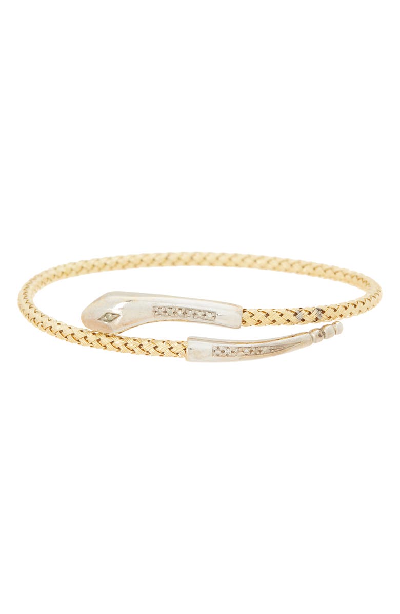 MESHMERISE Pavé Diamond Bypass Bracelet - 0.12 ctw, Main, color, Yellow