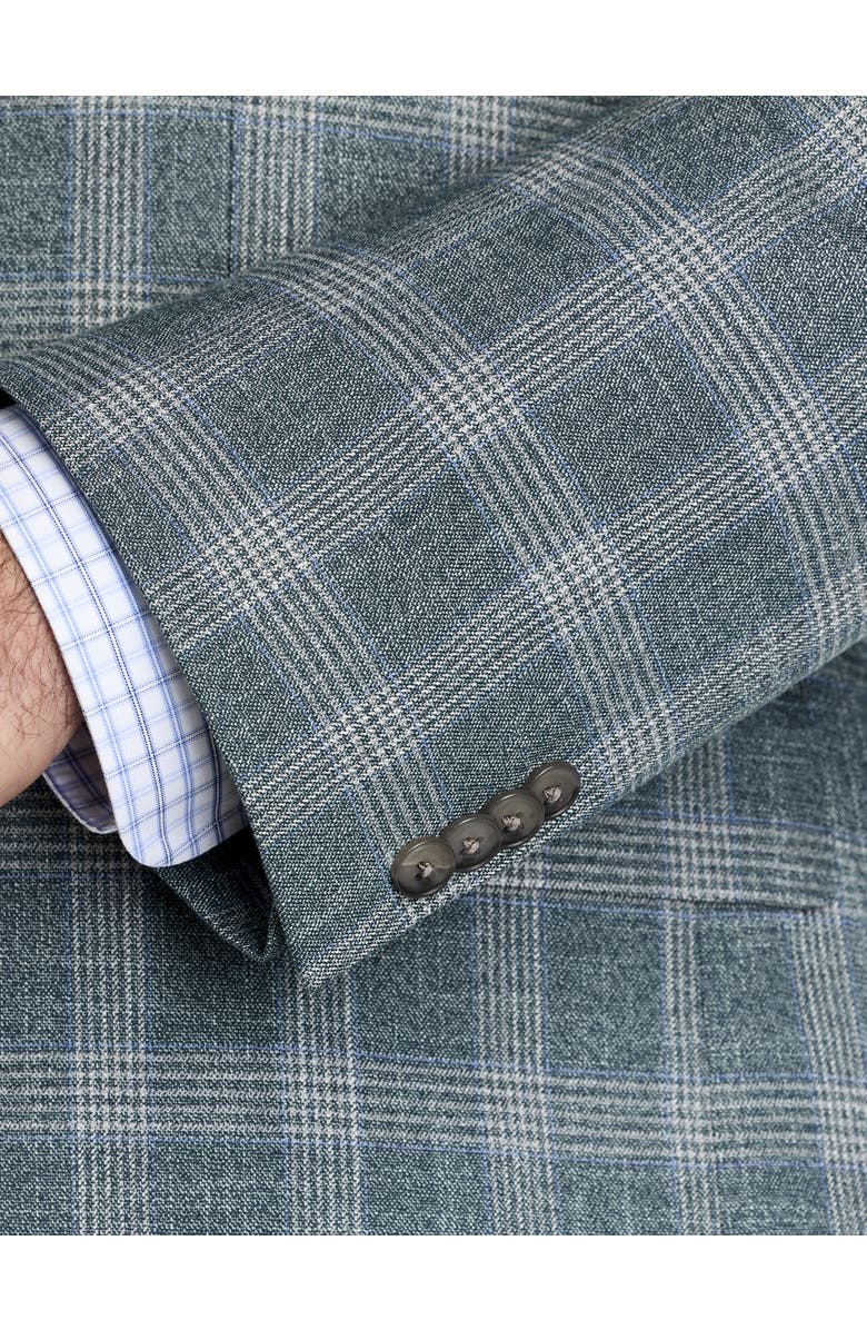 Michael Kors Big & Tall Plaid Sport Coat, Alternate, color, Green