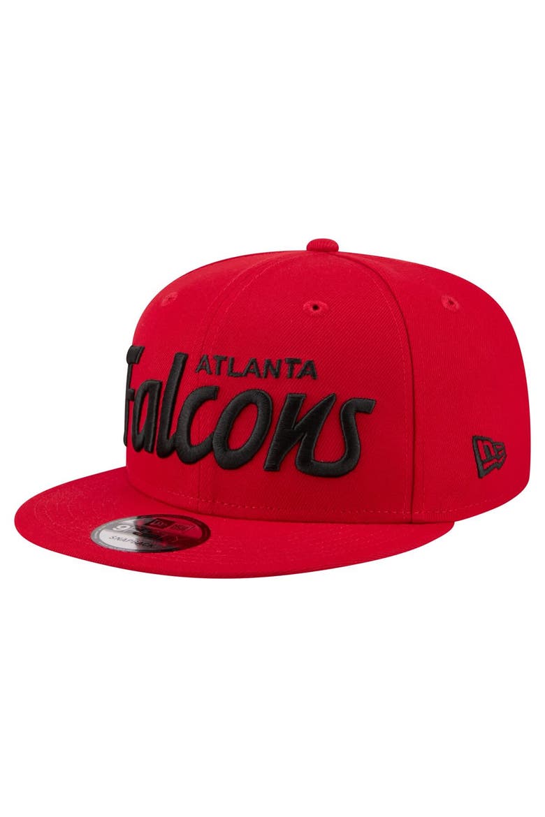 Men's New Era  Red Atlanta Falcons Core Team Script 9FIFTY Snapback Hat, Main, color, Red