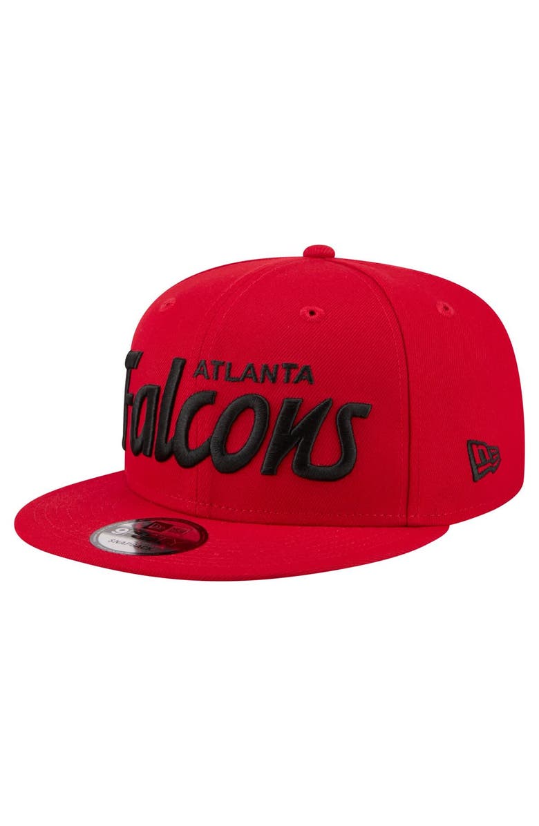 New Era Men's New Era  Red Atlanta Falcons Core Team Script 9FIFTY Snapback Hat, Main, color, Red