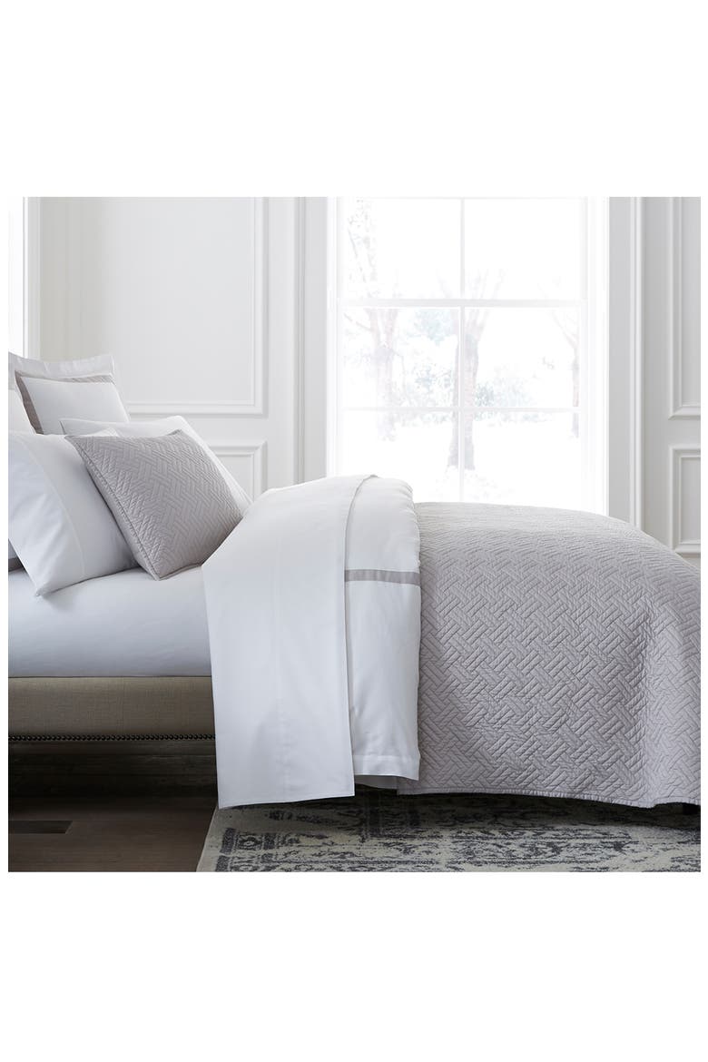 Heritage Organic Cotton Quilt & Sham Set, Alternate, color, PEWTER