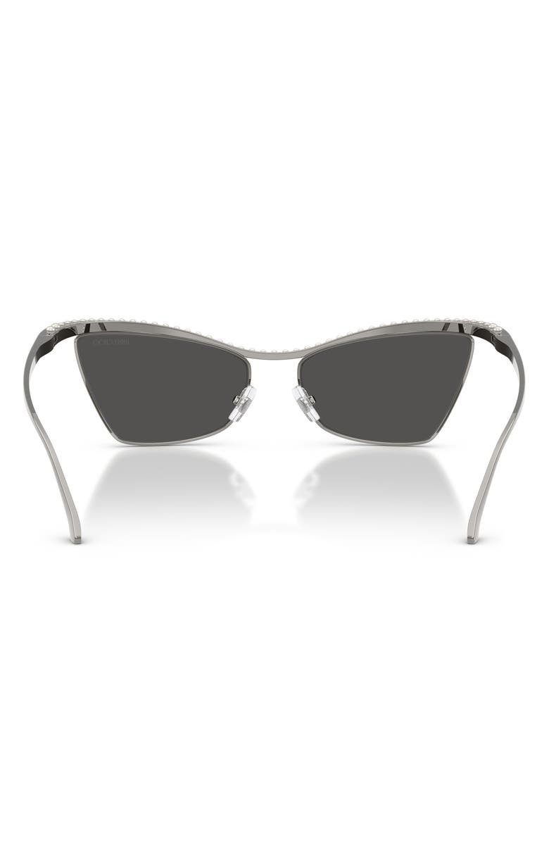 Jimmy Choo 56mm Cat Eye Sunglasses, Alternate, color, Gunmetal / Dark Grey