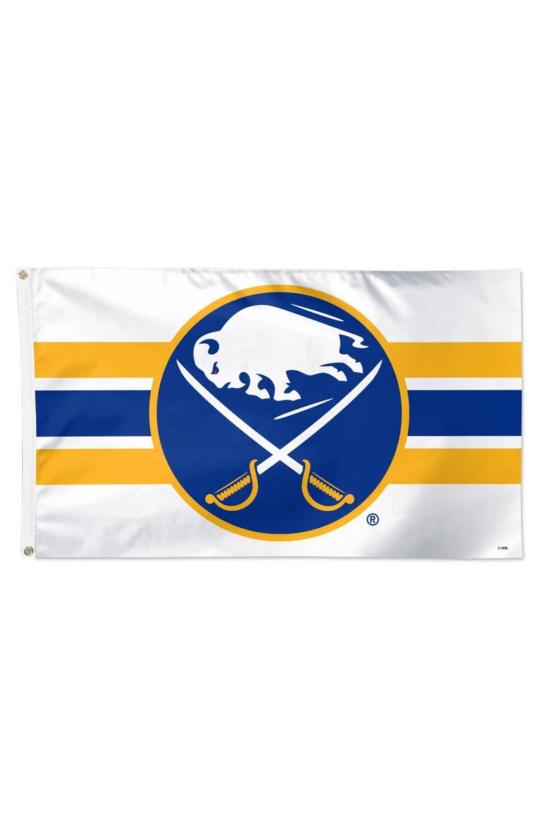 WINCRAFT Buffalo Sabres 3' x 5' Horizontal Stripe Deluxe Single-Sided Flag, Main, color, White