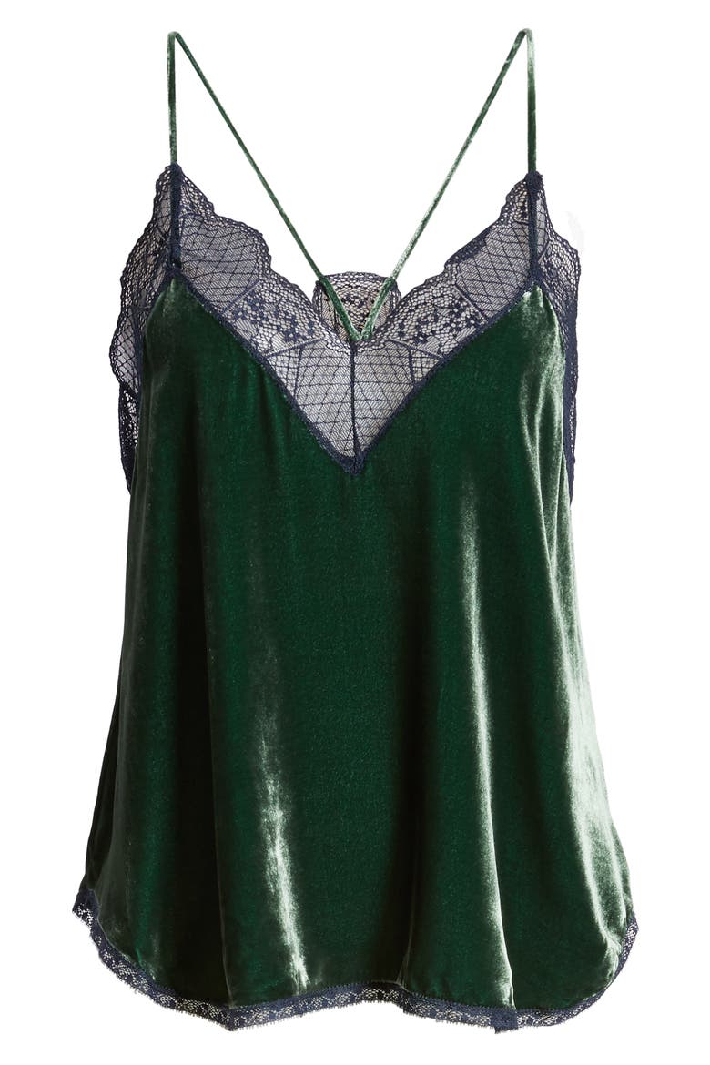 Christy Velvet Camisole, Alternate, color, OFFICER