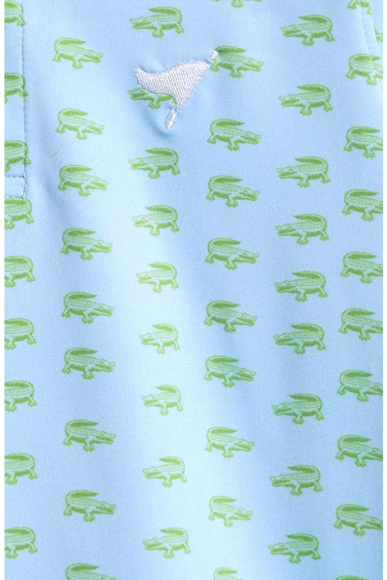 Kids' Alligator Print Polo, Alternate, color, PASTEL BLUE