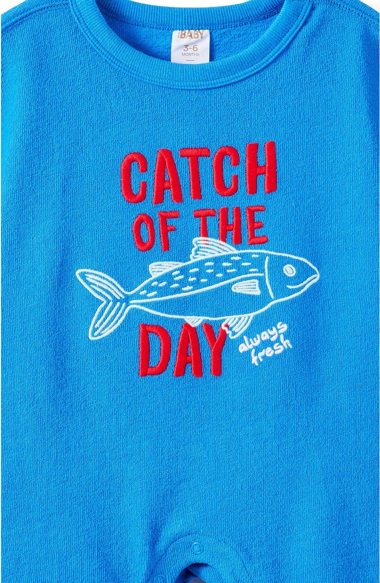 Cotton On Kids Tyla Knit Playsuit, Alternate, color, Harbour Blue Catch Of The