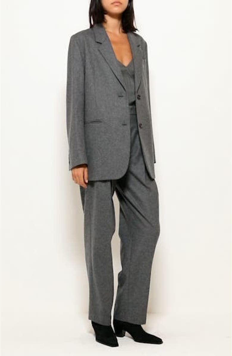 Double Pleat Tailored Recycled Wool Blend Pants, sales video thumbnail