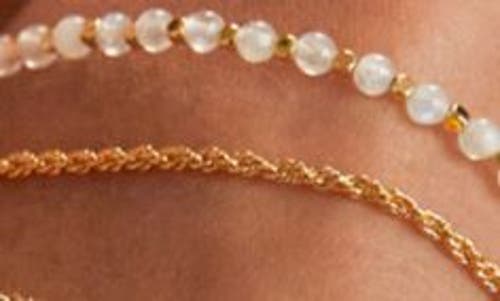 Estella Bartlett Crystal Double Strand Bracelet In Gold