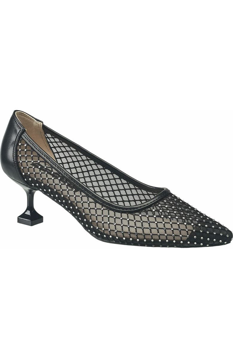 French Connection Elise Mesh And Stone Heel, Main, color, Black