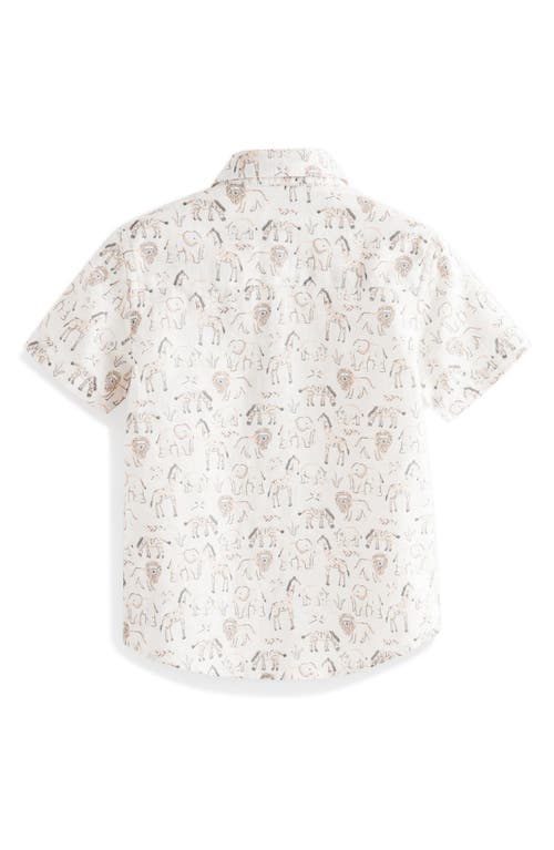 Next Kids' Safari Button-up Shirt & Bow Tie Set In Neutral